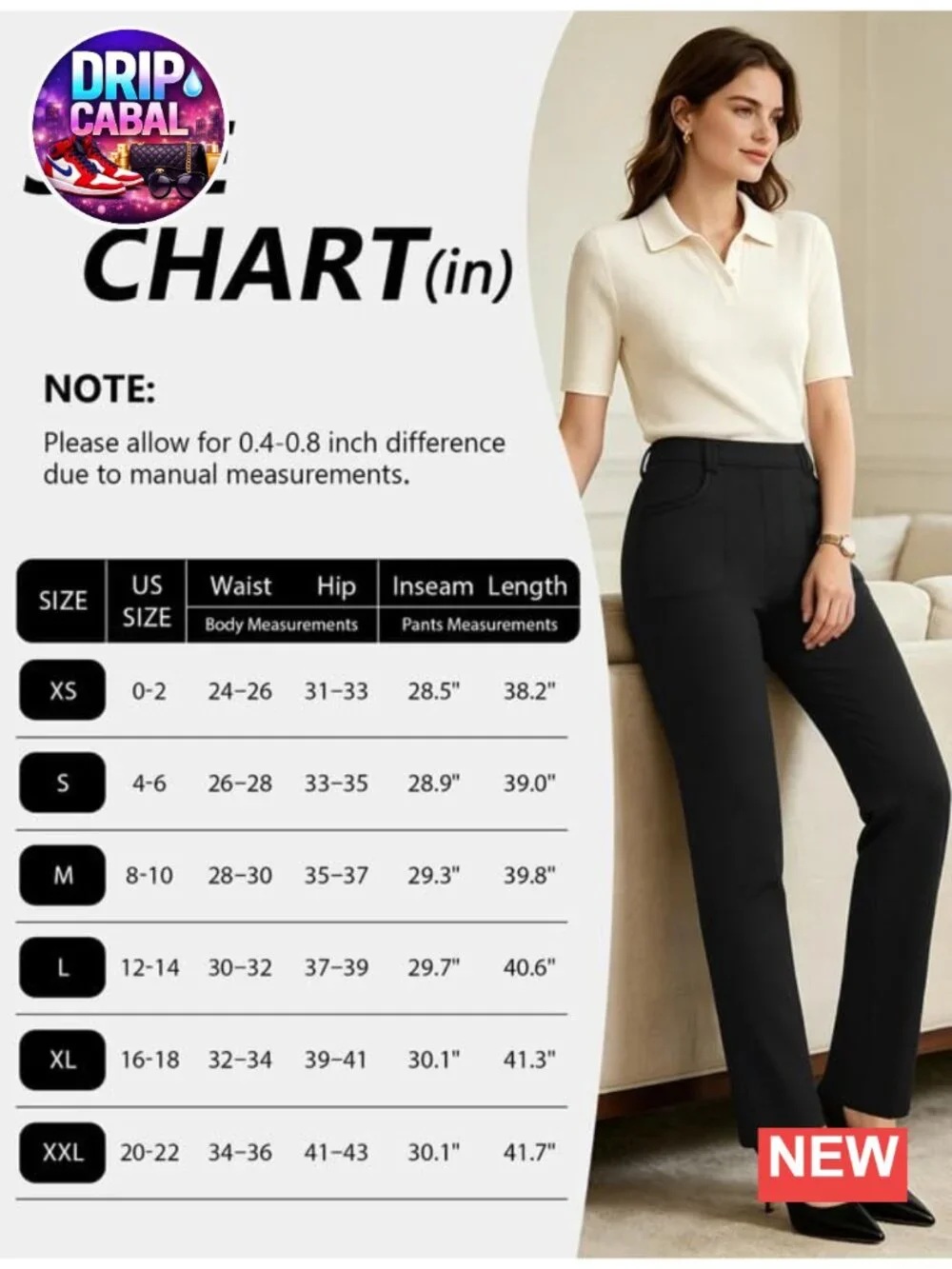 Womens Dress Pants Business Casual Work Slacks Pull On Straight Leg 4 Pockets
